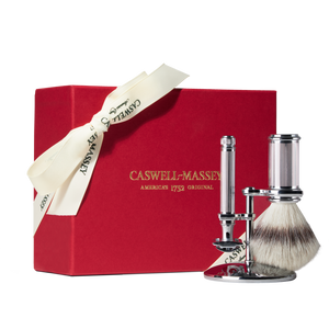 Three-Piece Chrome Shaving Set Mens Hard Goods Caswell-Massey®   