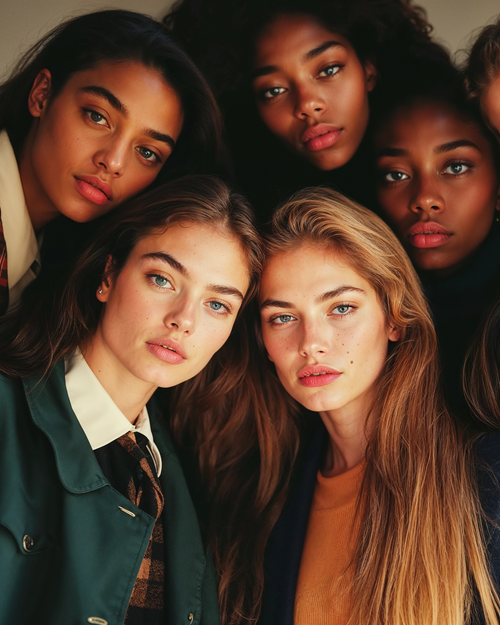 a group of women posing for a photo